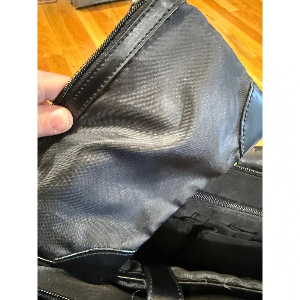 Samsonite Black Faux Leather Laptop Tote Bag Business Briefcase 922765